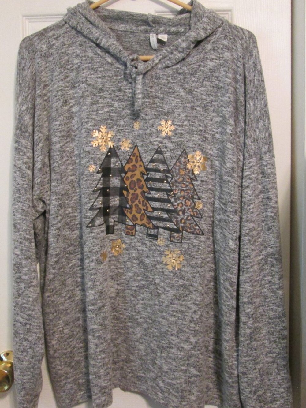 Christmas Women's Graphic Lightweight Hoodie Top Size XL